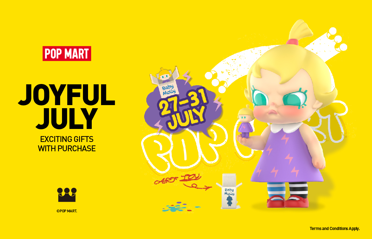 From 27-31 July, get exciting gifts with purchase at POP MART!