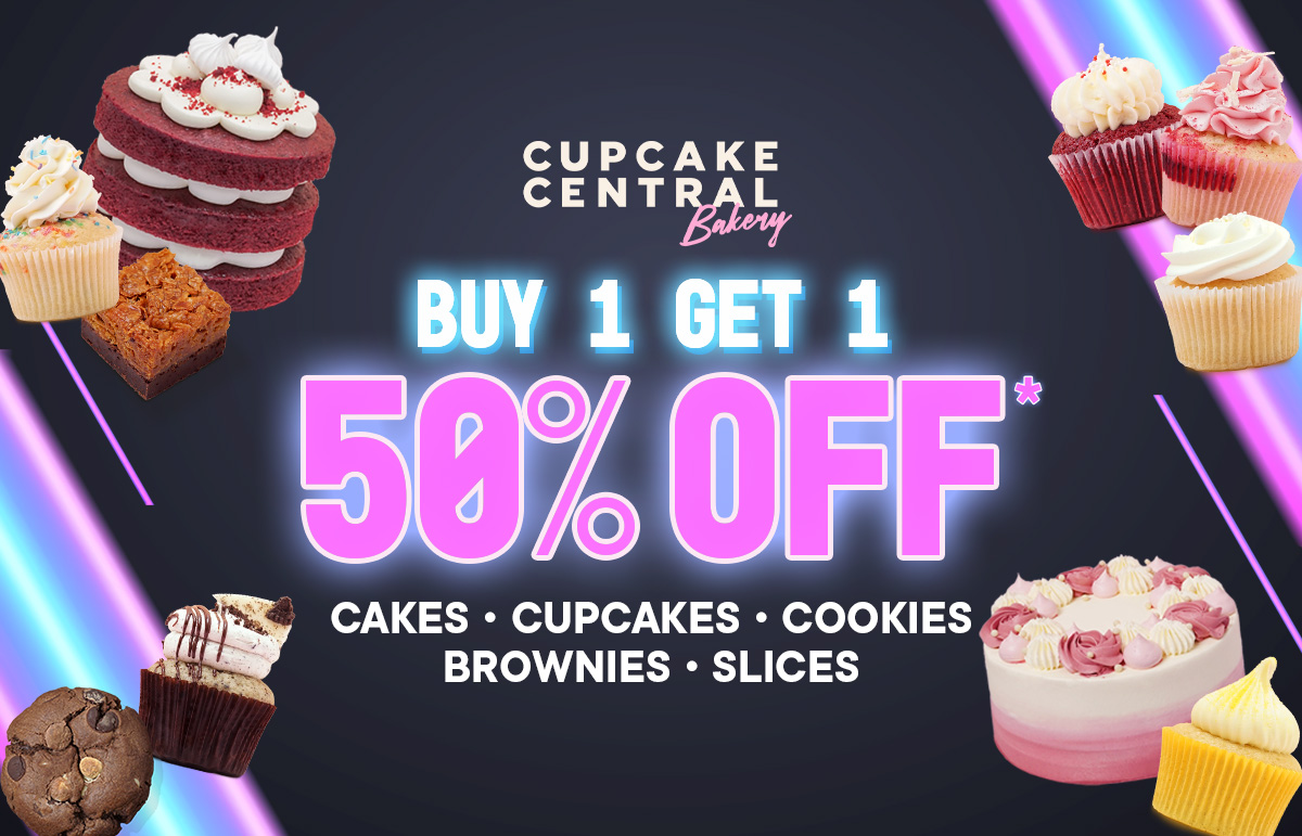 Cupcake Central Bakery - Buy 1 Get 1 50% Off