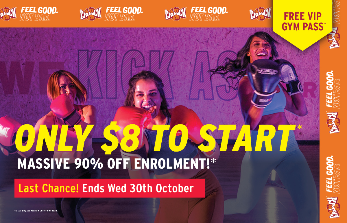 LAST CHANCE! MASSIVE 90% OFF ENROLMENT. FREE VIP GYM PASS*